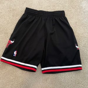Chicago Bulls Men Medium M Mesh Pockets NBA Jordan Mitchell & Ness Shorts Black